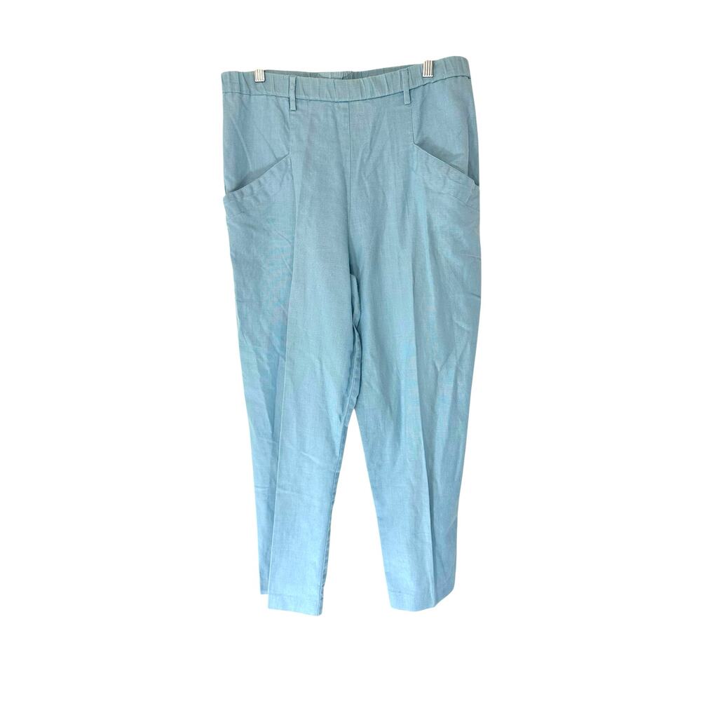 Christian Dior Actifs‎ Pants Women's Blue Basic Casual Pull On Cropped Medium